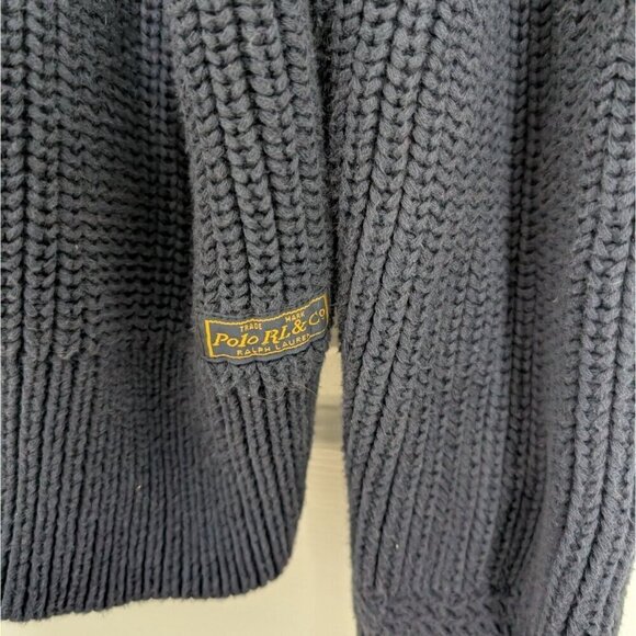 Vintage Polo Ralph Lauren Fisherman Shooting Sweater Mens Sz XXL Blue Military - Picture 4 of 11